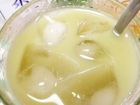 アイス☆青汁レモンジャスミンミルクティー♪